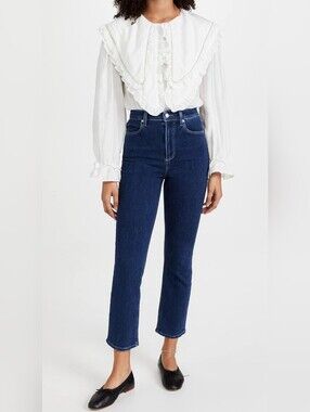 PAIGE Ultra High Rise Cindy Vintage Straight Leg Jean - 27
